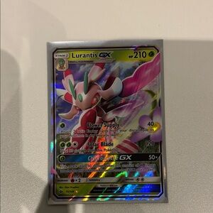 Pokemon Lurantis GX Pink Green Holofoil Trading Card